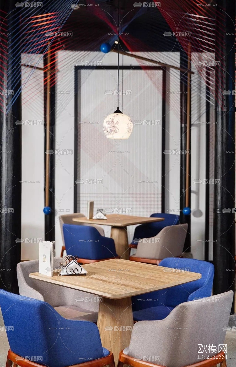 新中式酒店民宿效果图下载（渲染图4）