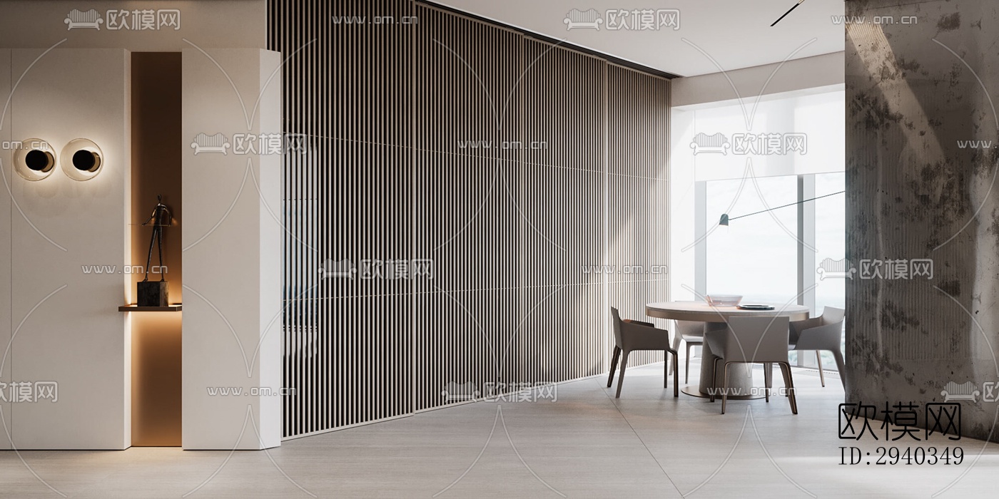 现代平层效果图下载（渲染图6）