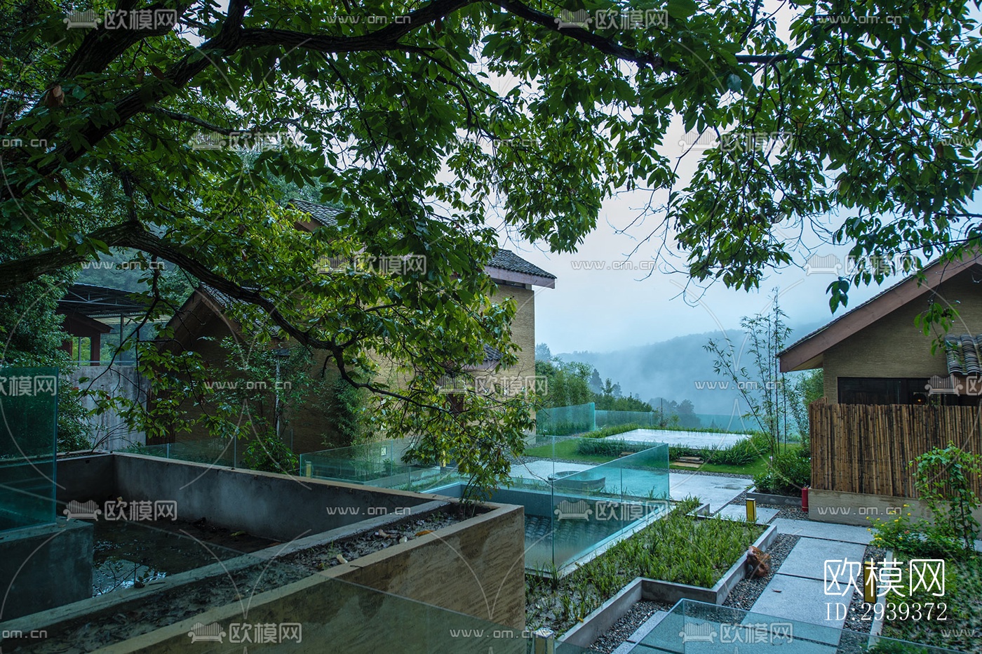 中式酒店民宿效果图下载（渲染图4）