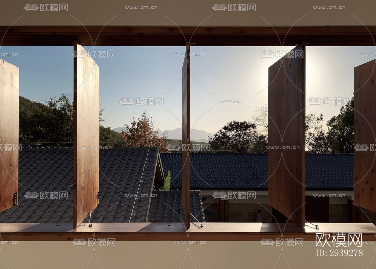 新中式酒店民宿效果图下载（渲染图4）