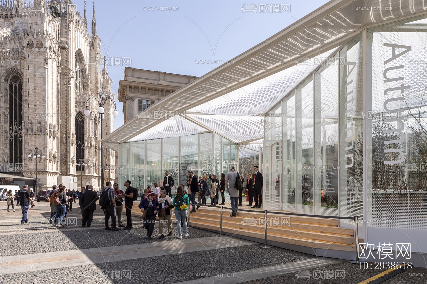 法式展览展厅效果图下载（渲染图3）