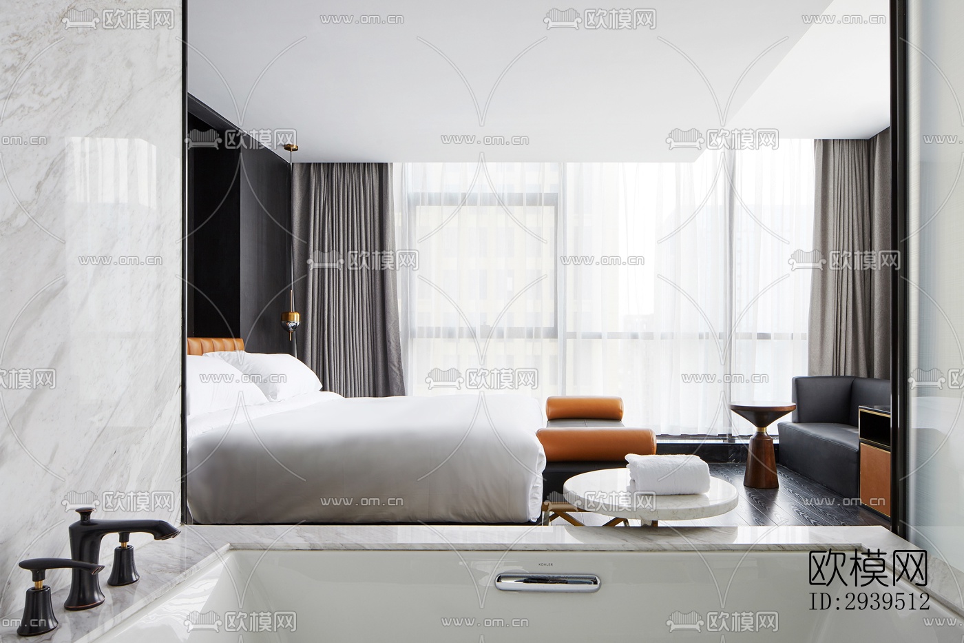 现代酒店民宿效果图下载（渲染图4）