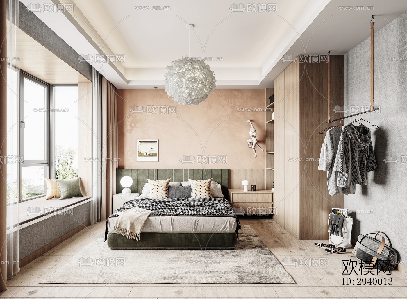 侘寂平层效果图下载（渲染图5）