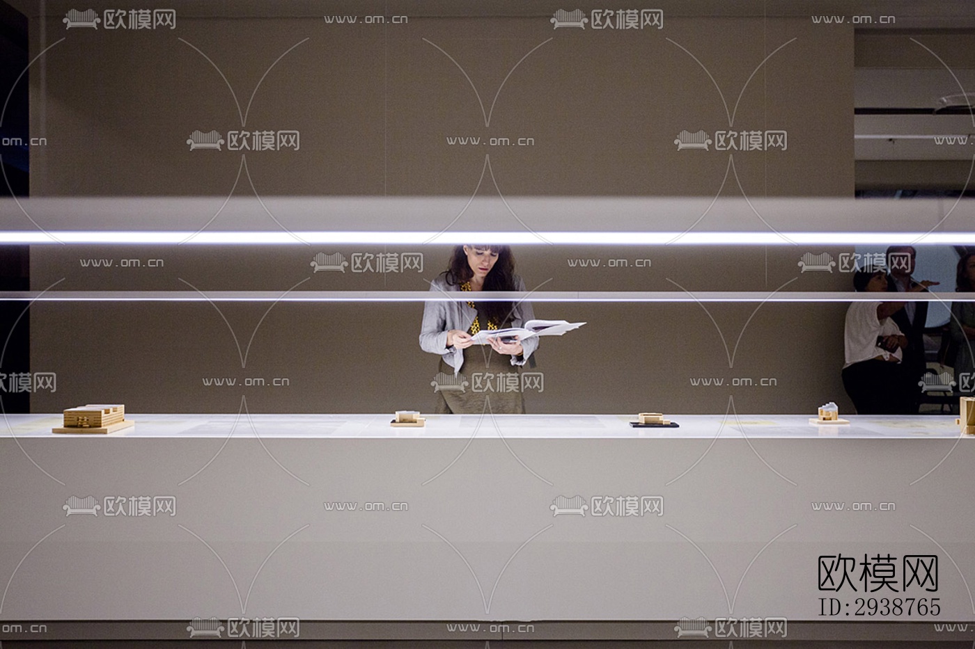 现代展览展厅效果图下载（渲染图7）