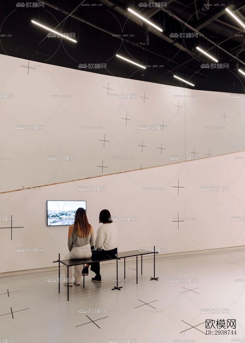 现代展览展厅效果图下载（渲染图3）