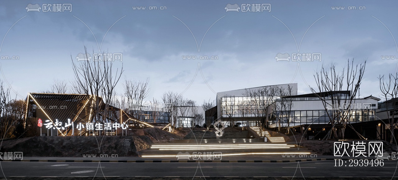 现代酒店民宿效果图下载（渲染图6）