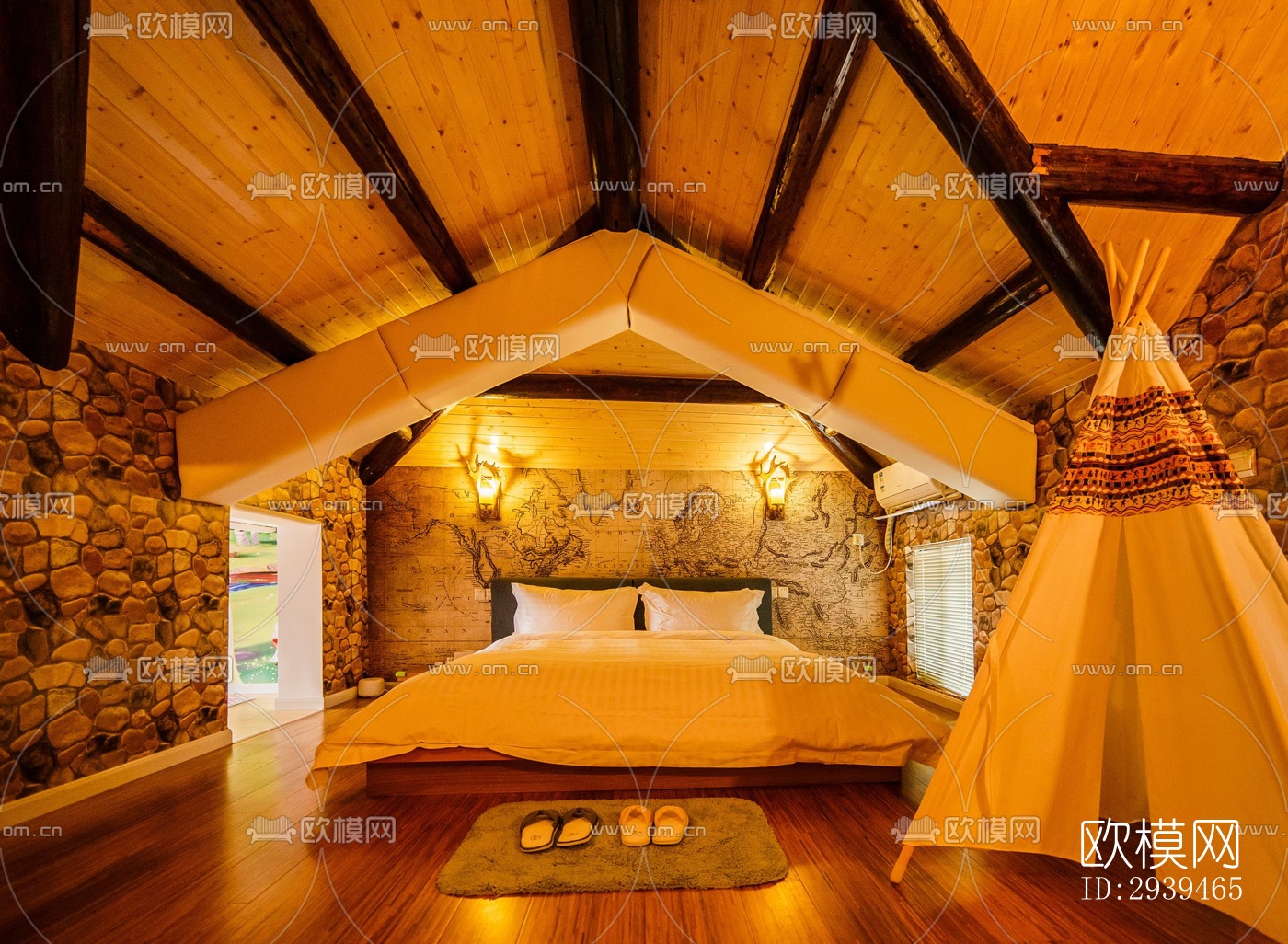 现代酒店民宿效果图下载（渲染图10）