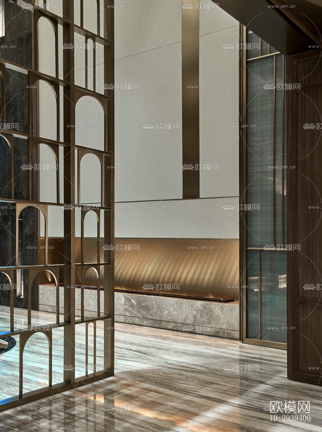 新中式酒店民宿效果图下载（渲染图2）