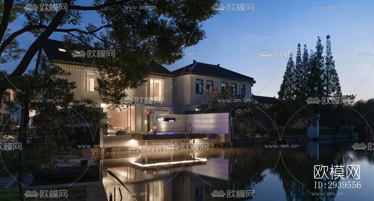 现代酒店民宿效果图下载（渲染图18）