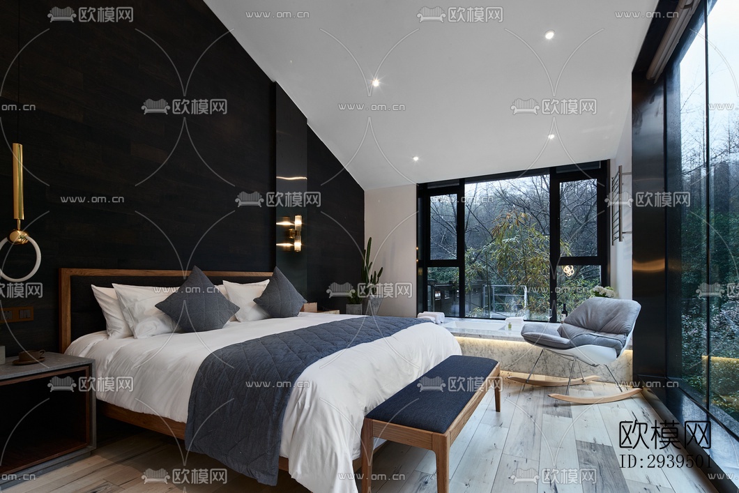 现代酒店民宿效果图下载（渲染图12）