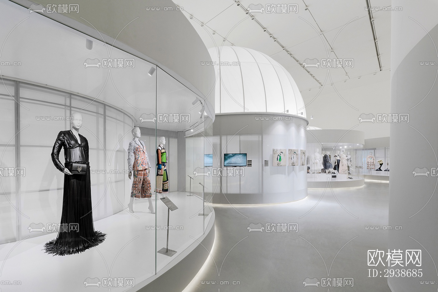 现代展览展厅效果图下载（渲染图4）