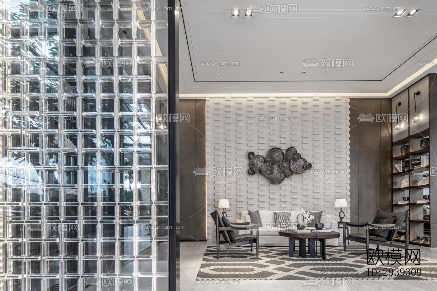 新中式酒店民宿效果图下载（渲染图7）