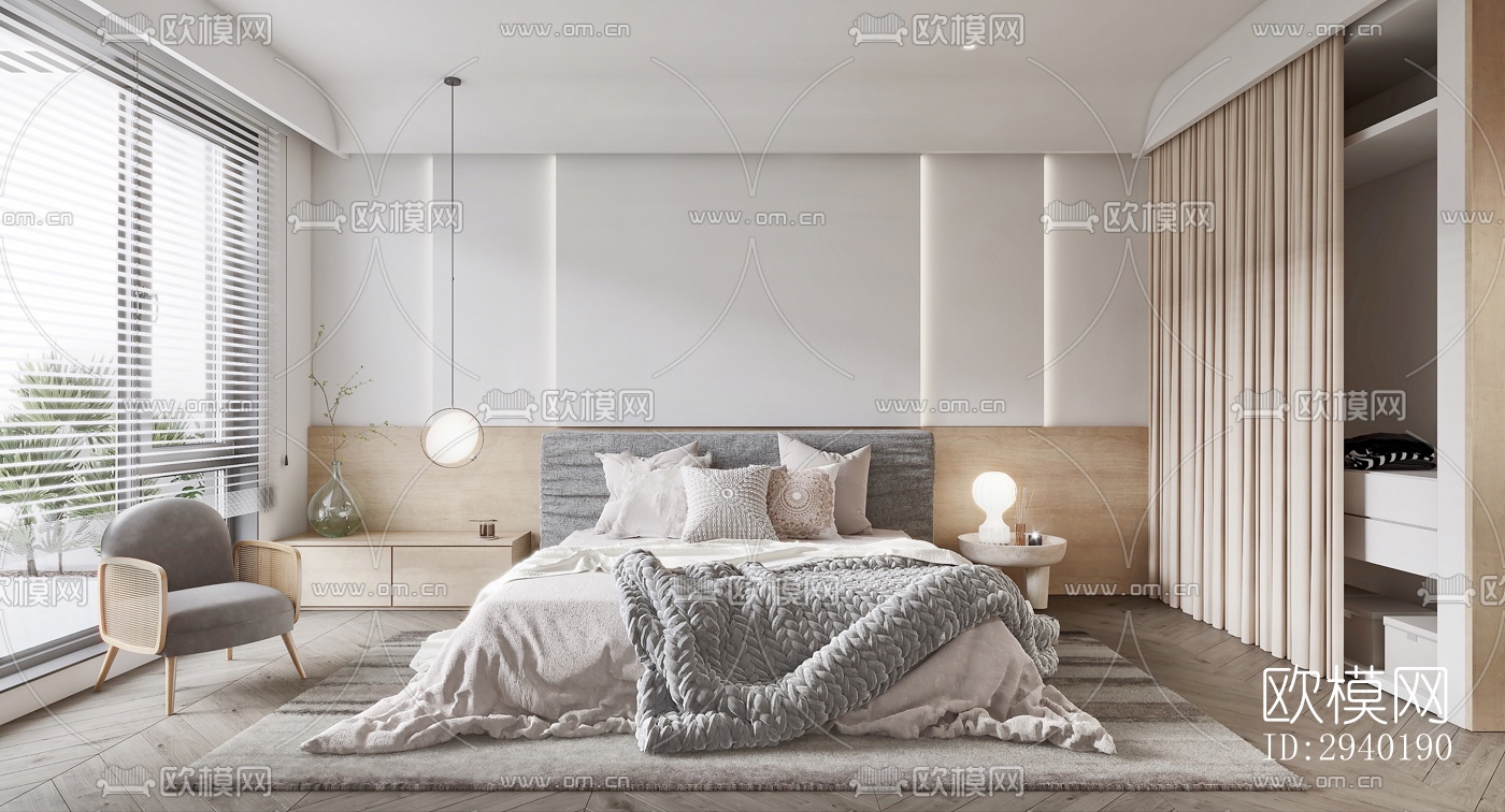 日式平层效果图下载（渲染图2）