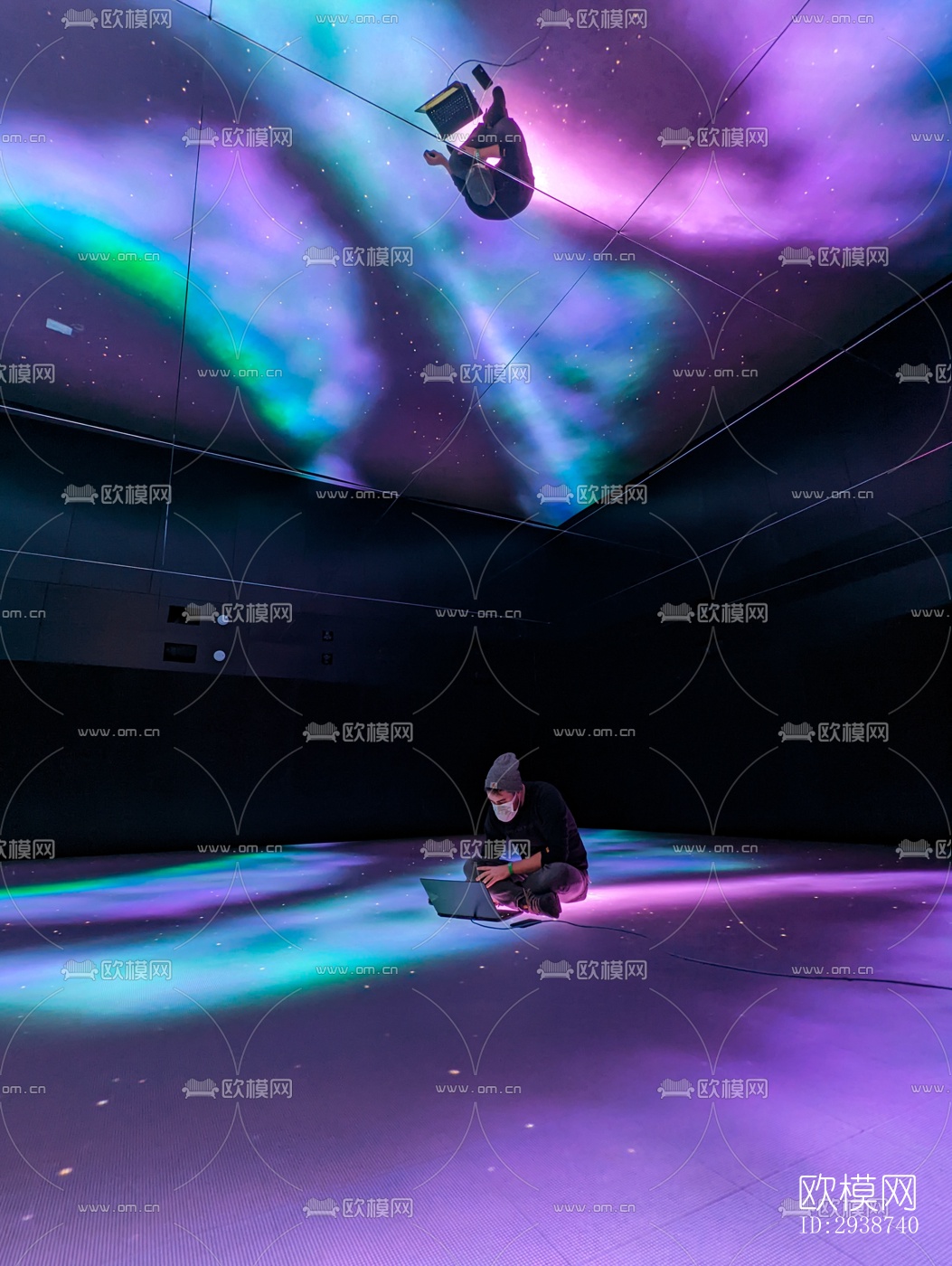 现代展览展厅效果图下载（渲染图9）