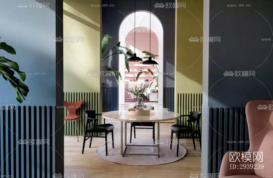 后现代酒店民宿效果图下载（渲染图5）