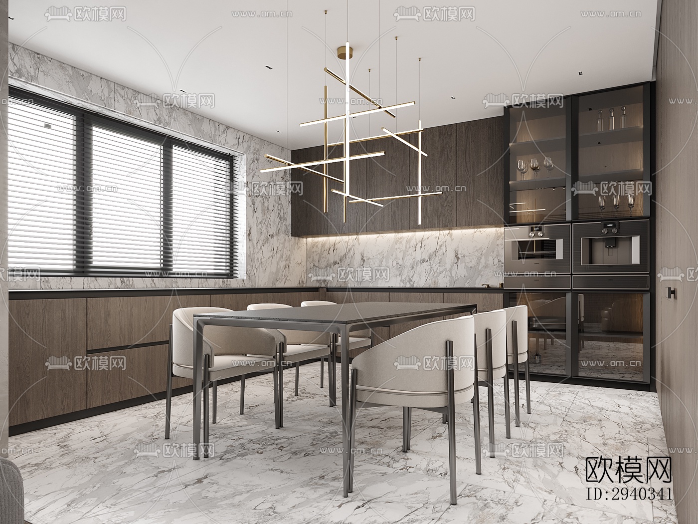 现代平层效果图下载（渲染图3）