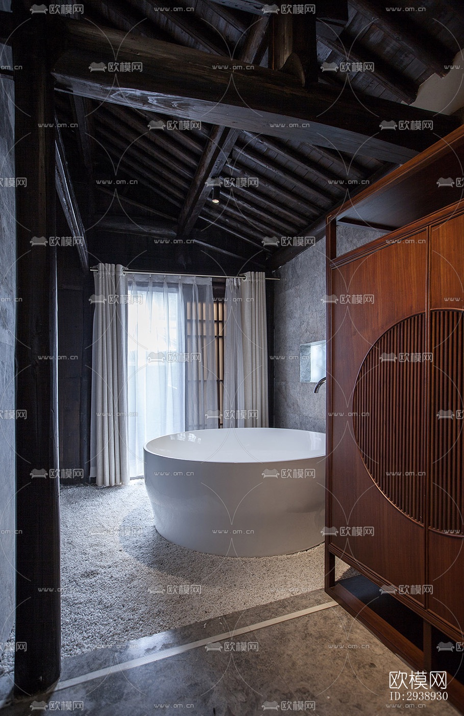 中式酒店民宿效果图下载（渲染图20）