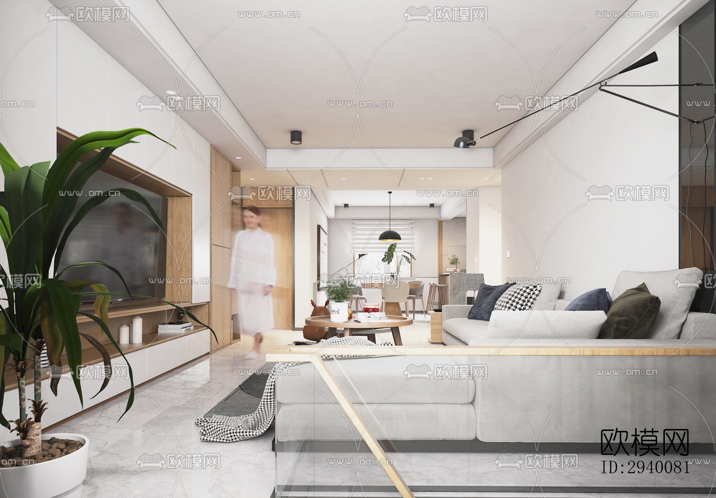 北欧平层效果图下载（渲染图11）