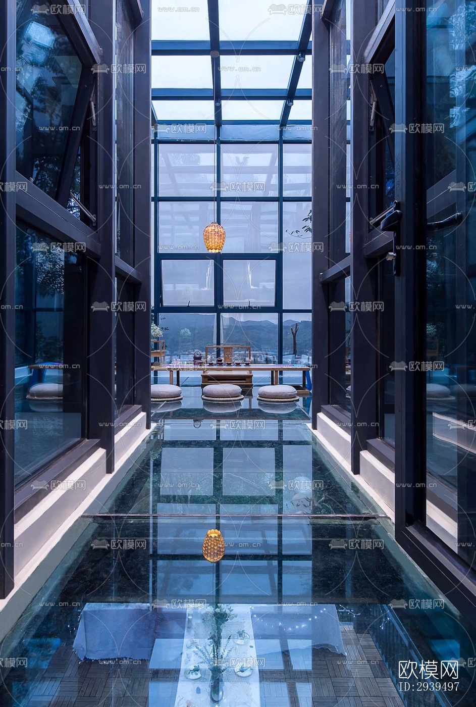 现代酒店民宿效果图下载（渲染图6）