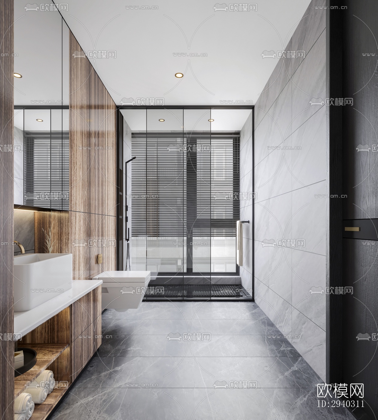 现代平层效果图下载（渲染图6）