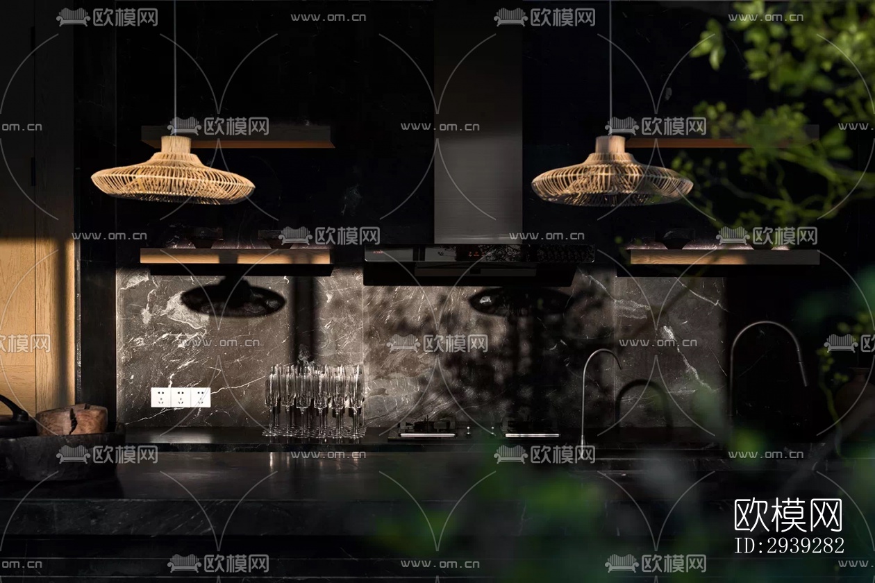 新中式酒店民宿效果图下载（渲染图13）