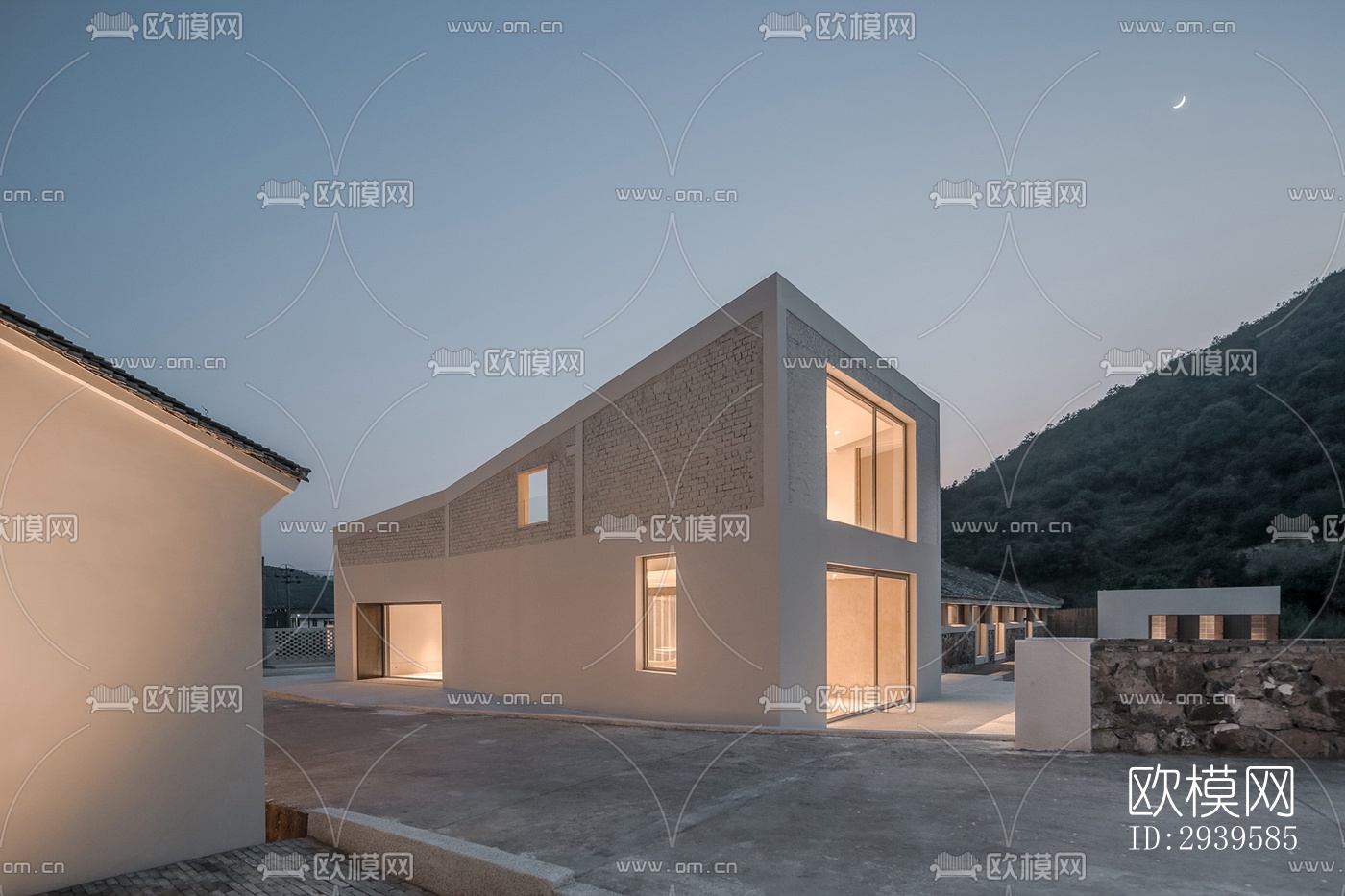 现代酒店民宿效果图下载（渲染图9）