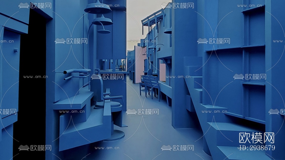 现代展览展厅效果图下载(渲染图3)