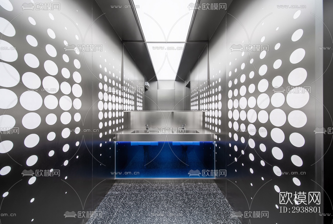 高级灰展览展厅效果图下载（渲染图19）