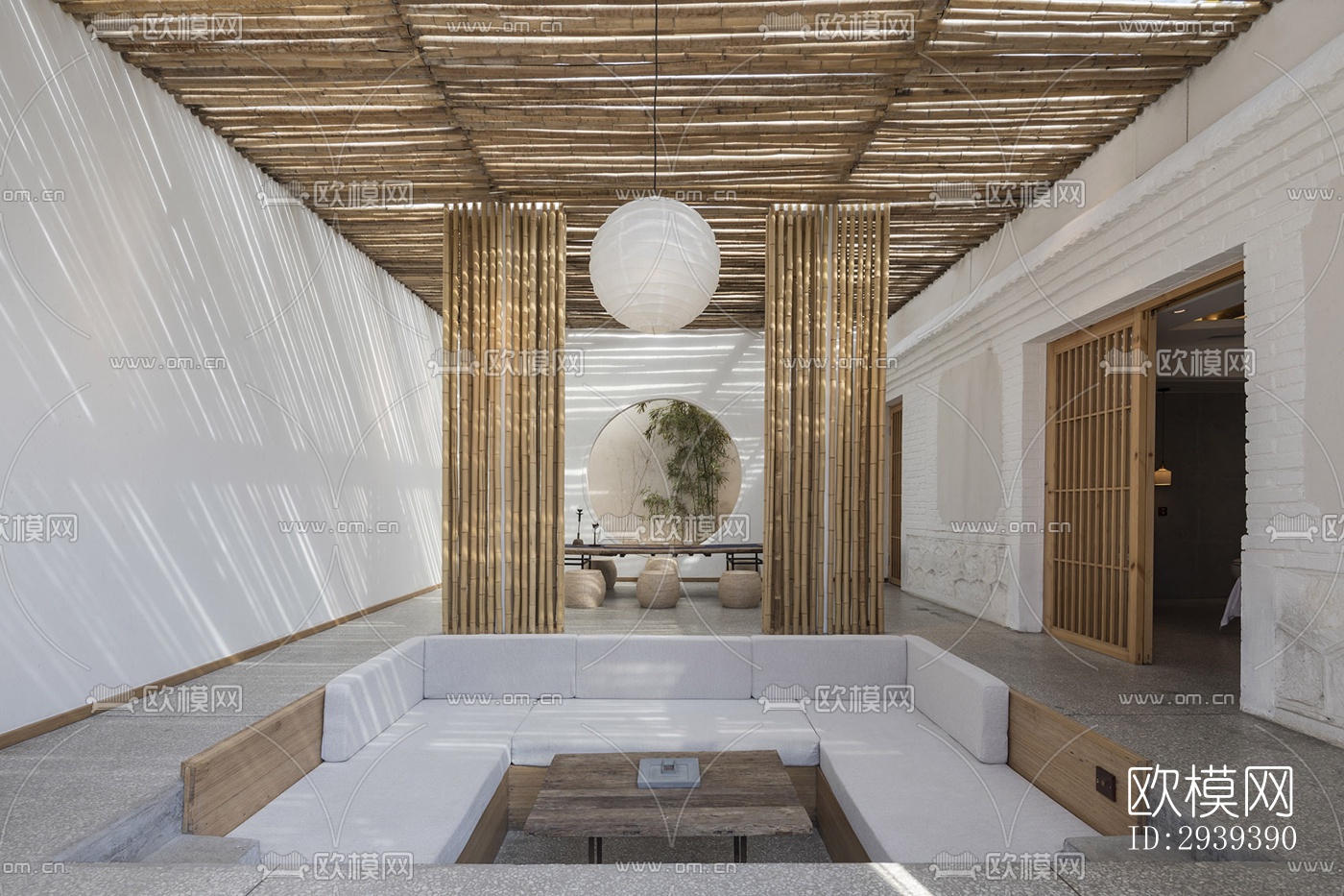 新中式酒店民宿效果图下载（渲染图3）