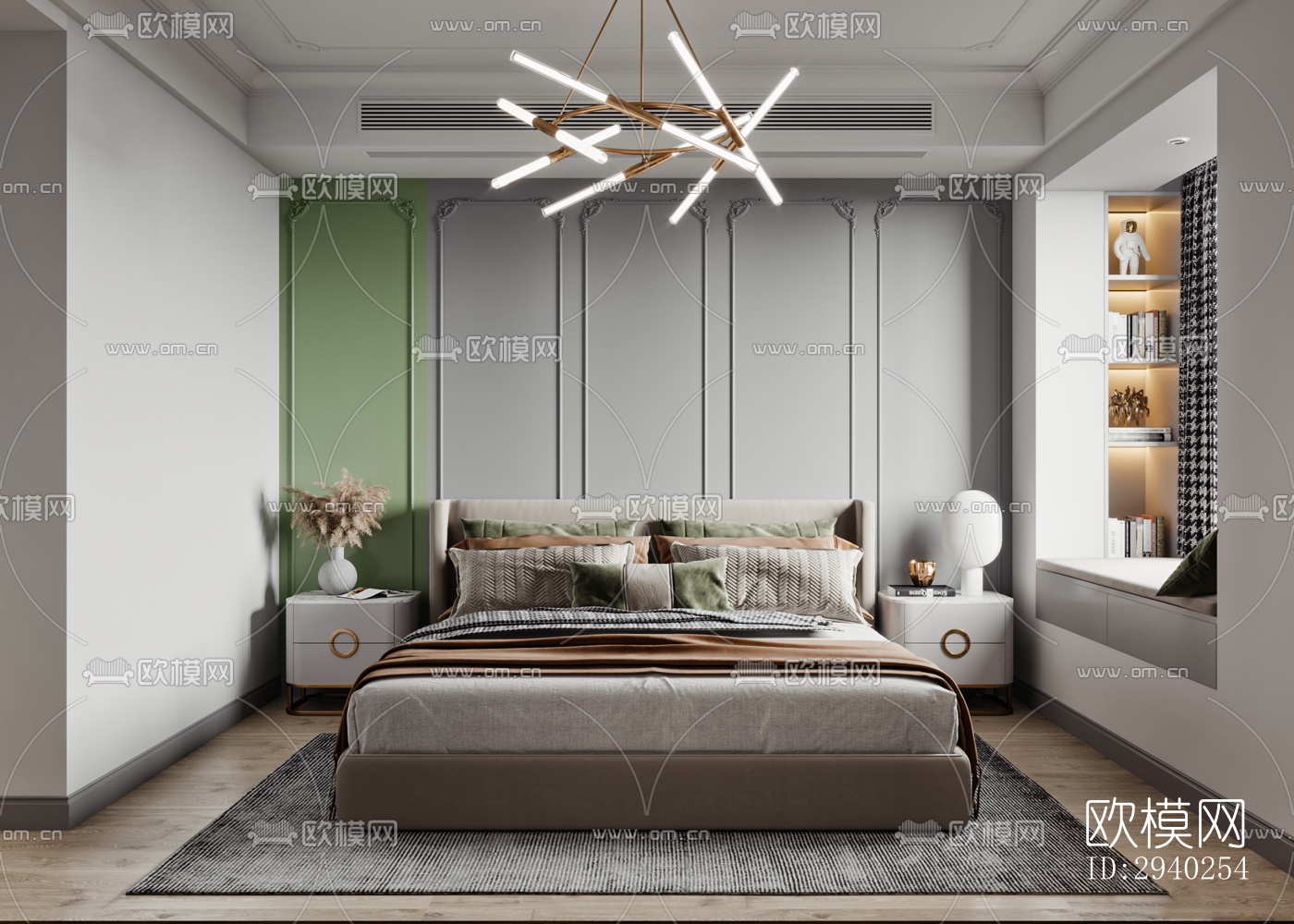 现代平层效果图下载（渲染图7）