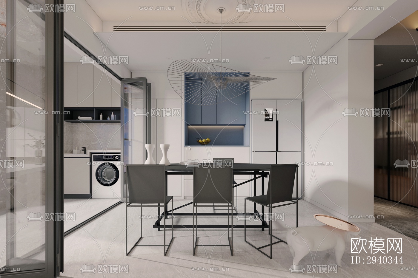 现代平层效果图下载（渲染图5）