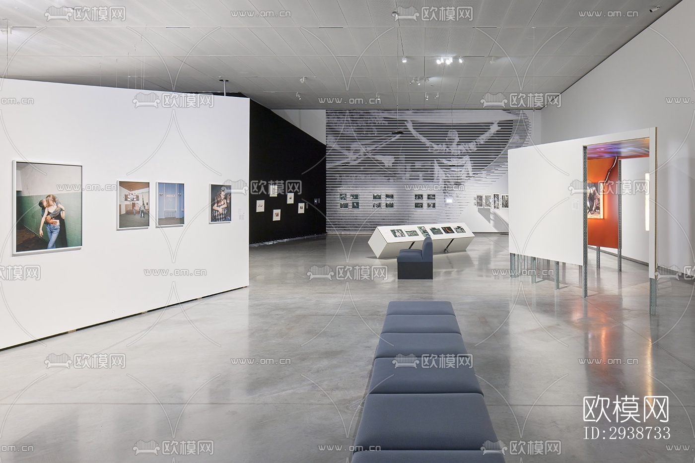 现代展览展厅效果图下载（渲染图2）