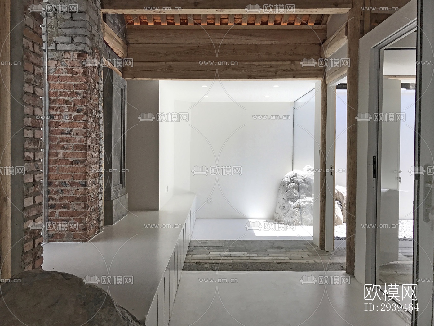 现代酒店民宿效果图下载（渲染图14）