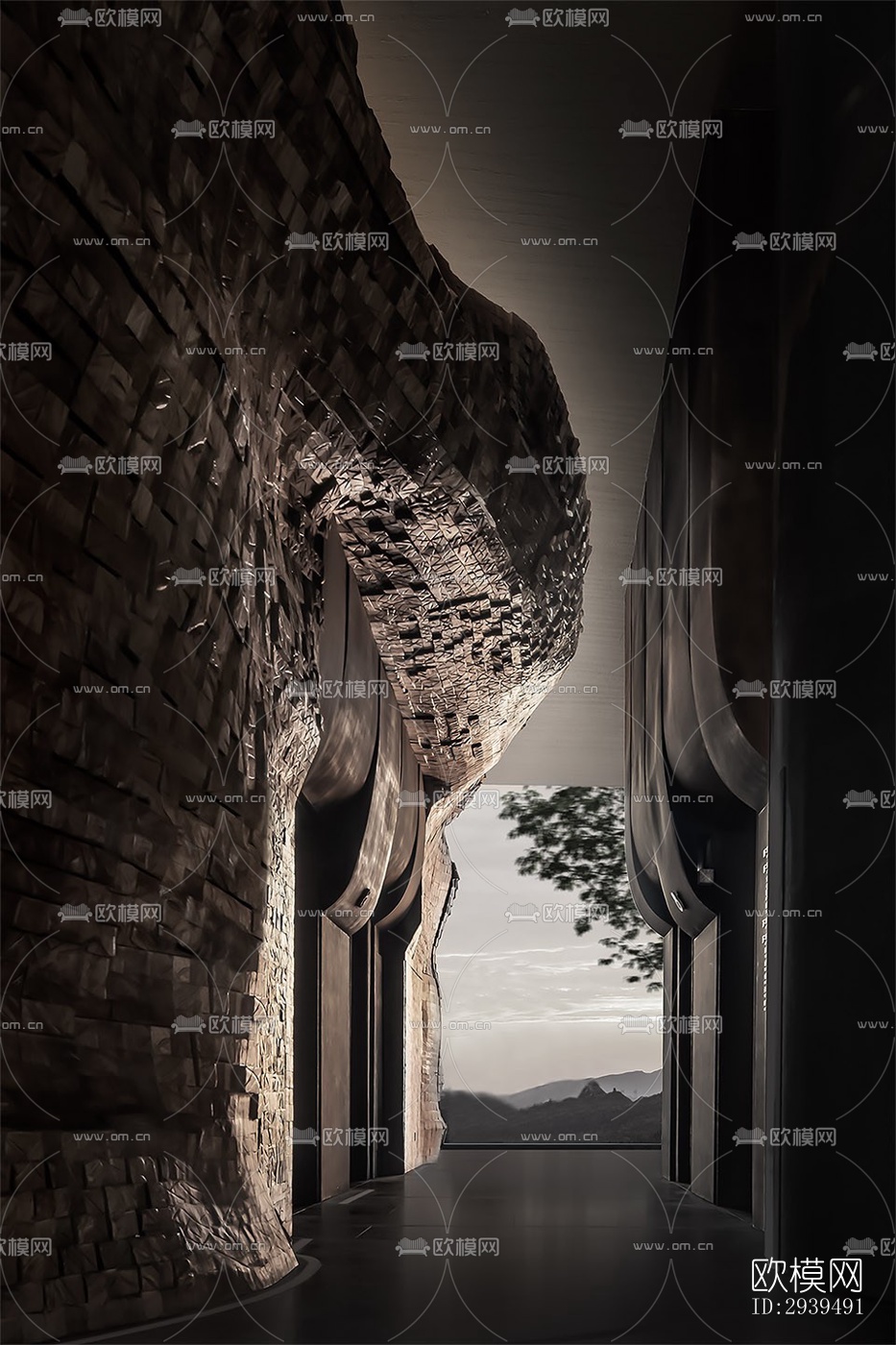 现代酒店民宿效果图下载（渲染图9）