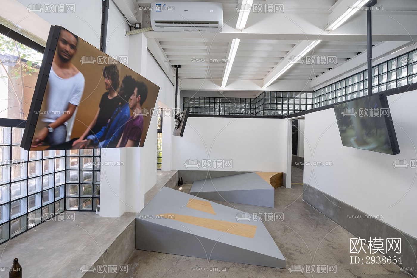 现代展览展厅效果图下载（渲染图4）