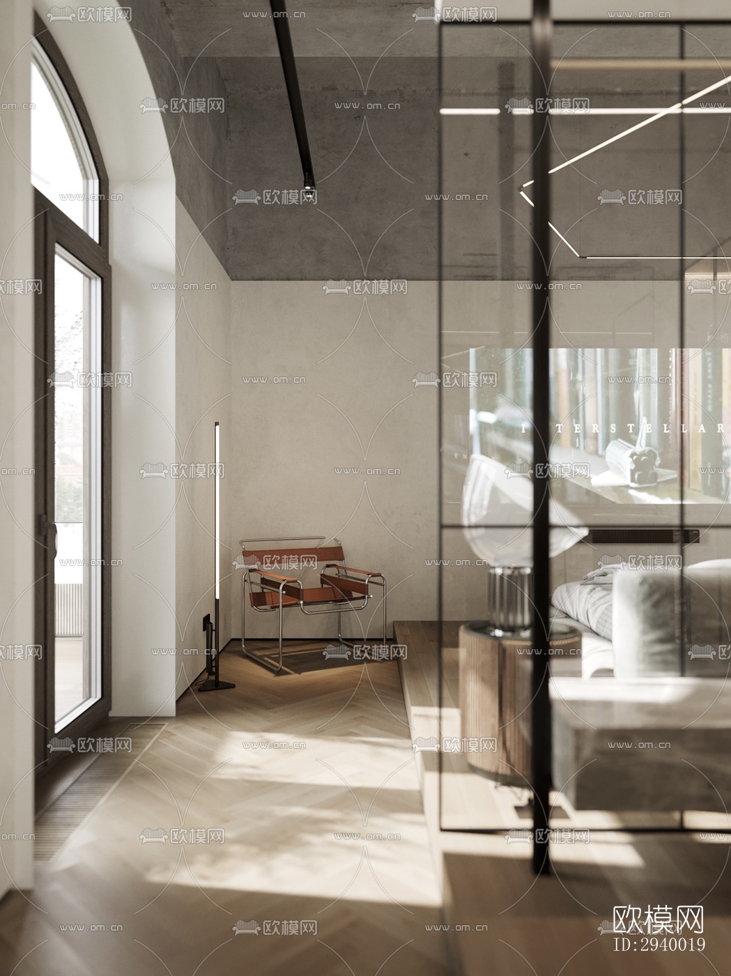 侘寂平层效果图下载（渲染图7）