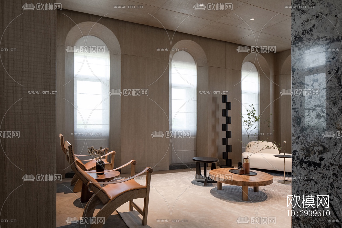 现代酒店民宿效果图下载（渲染图7）