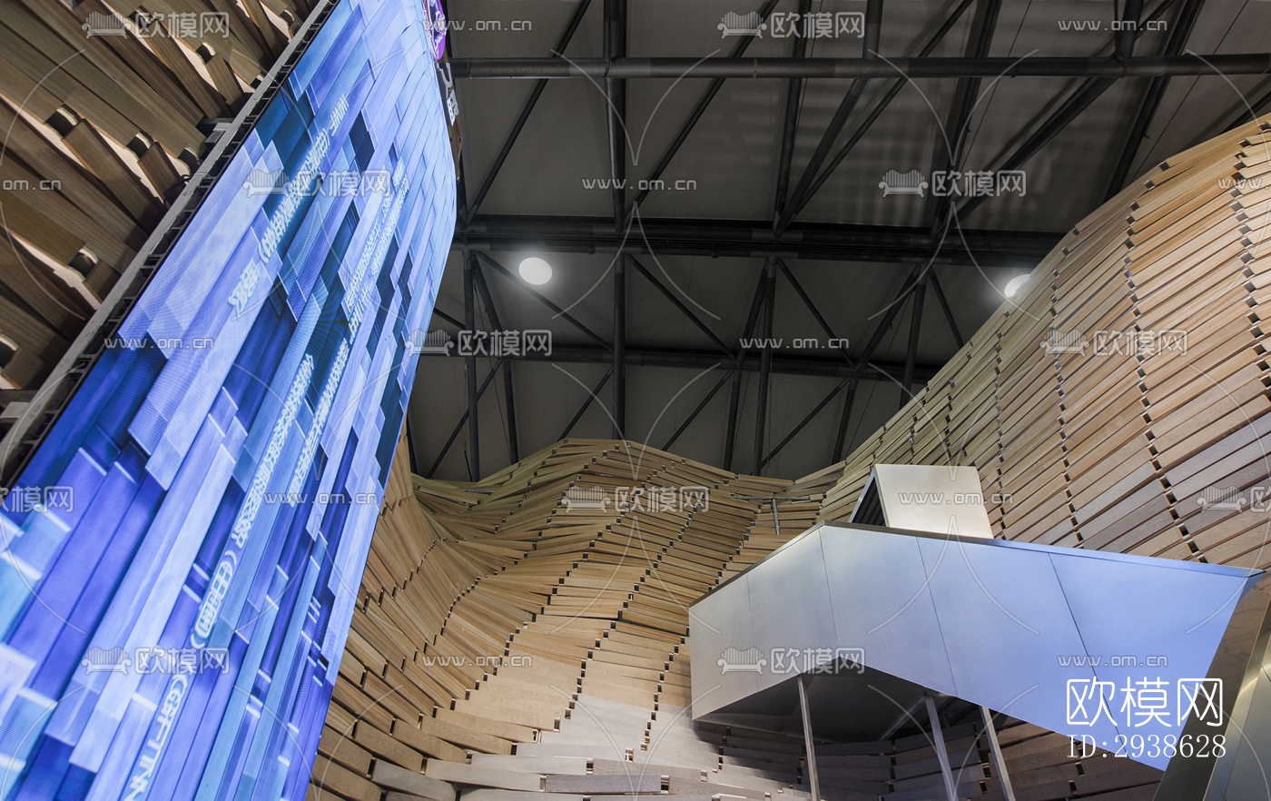 现代展览展厅效果图下载（渲染图8）