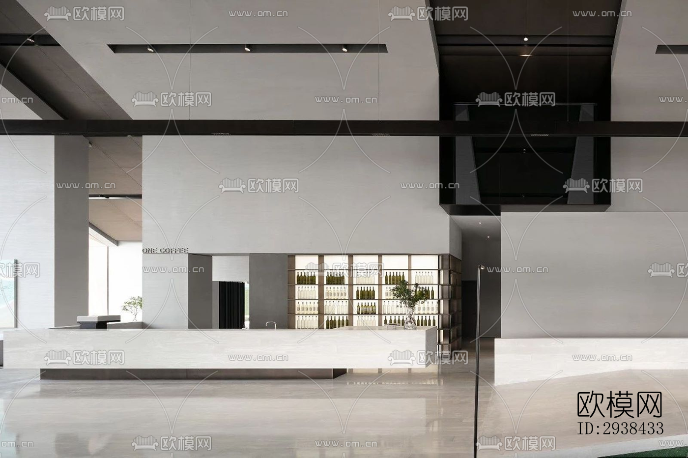 新中式售楼处效果图下载（渲染图6）