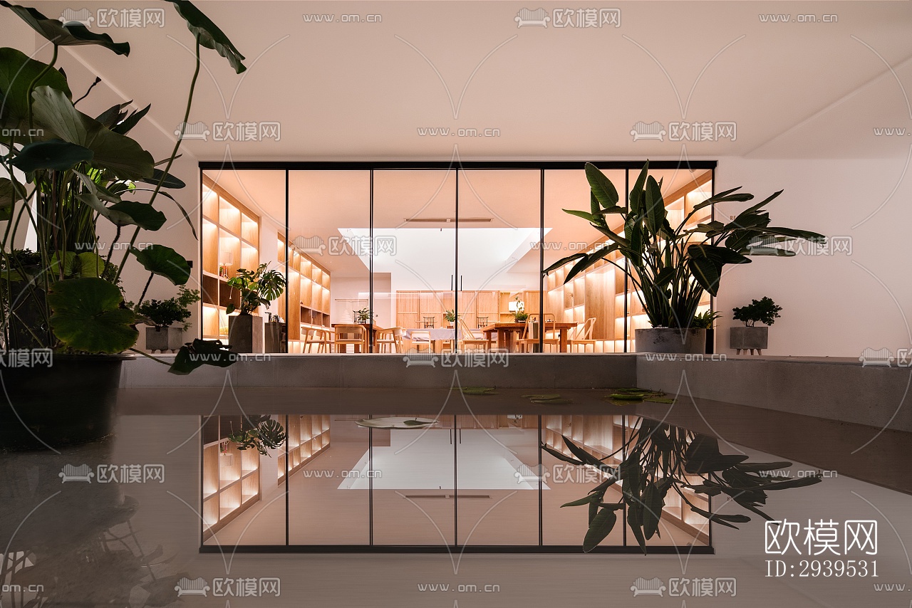 现代酒店民宿效果图下载（渲染图4）