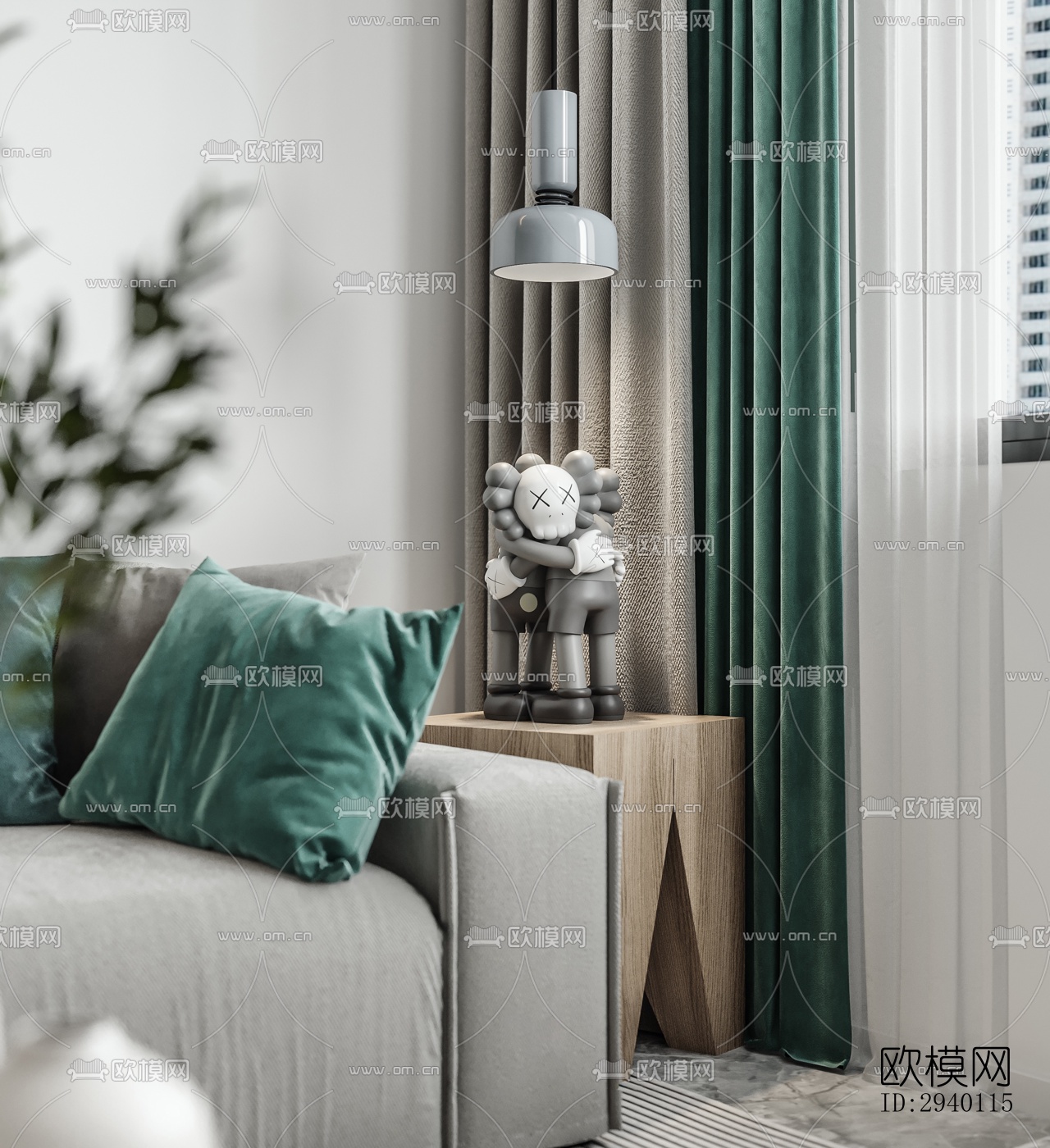 北欧平层效果图下载（渲染图9）