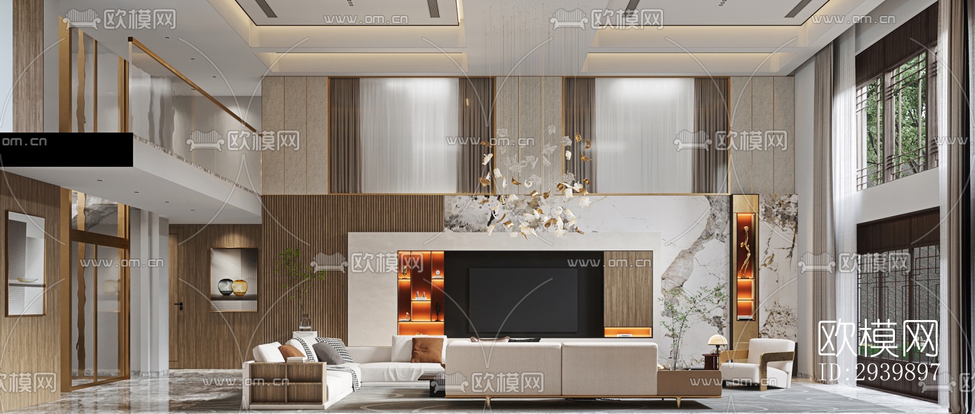 现代别墅效果图下载（渲染图12）