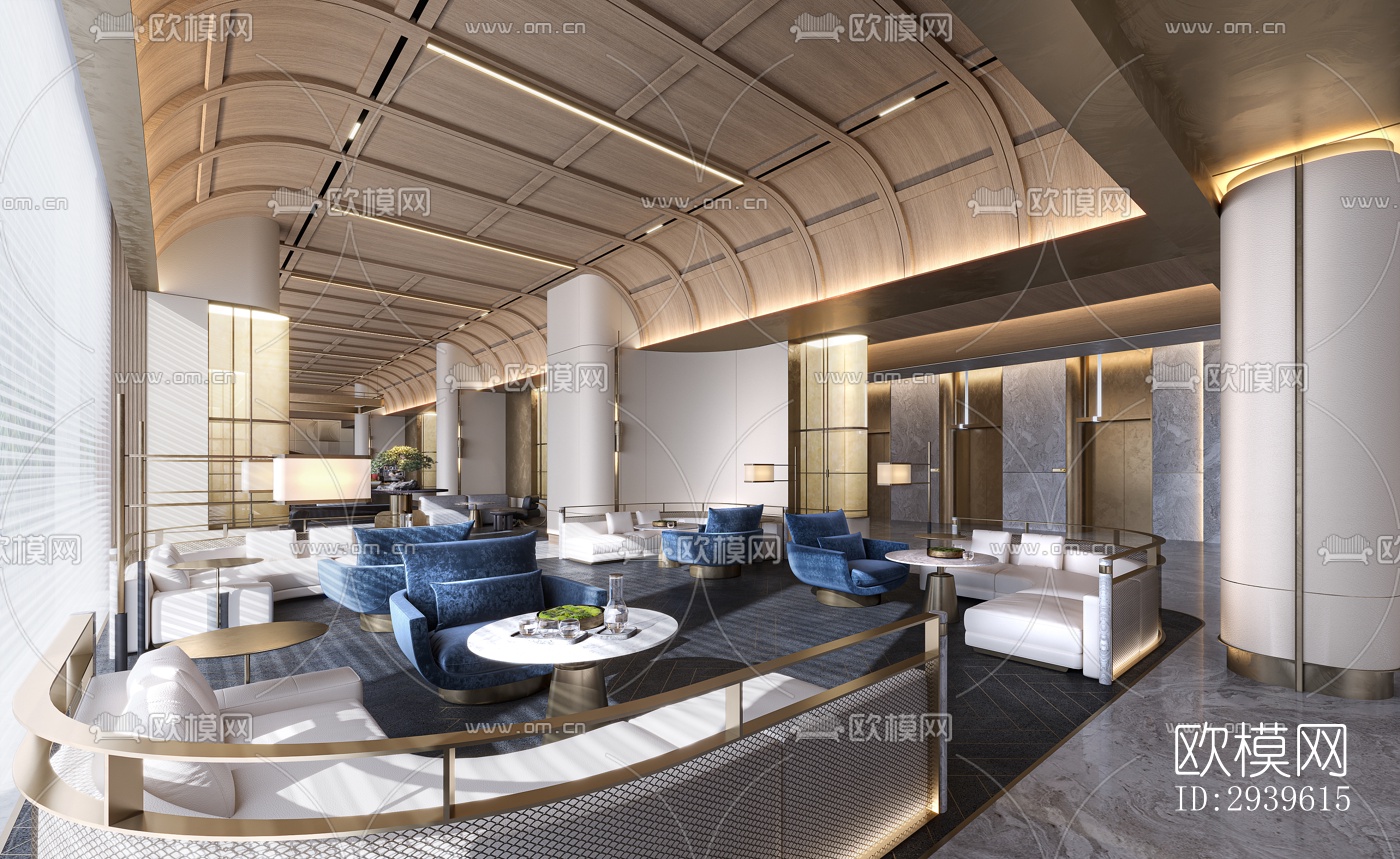 现代酒店民宿效果图下载（渲染图6）