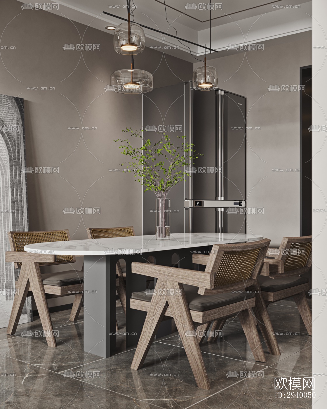 侘寂平层效果图下载（渲染图20）