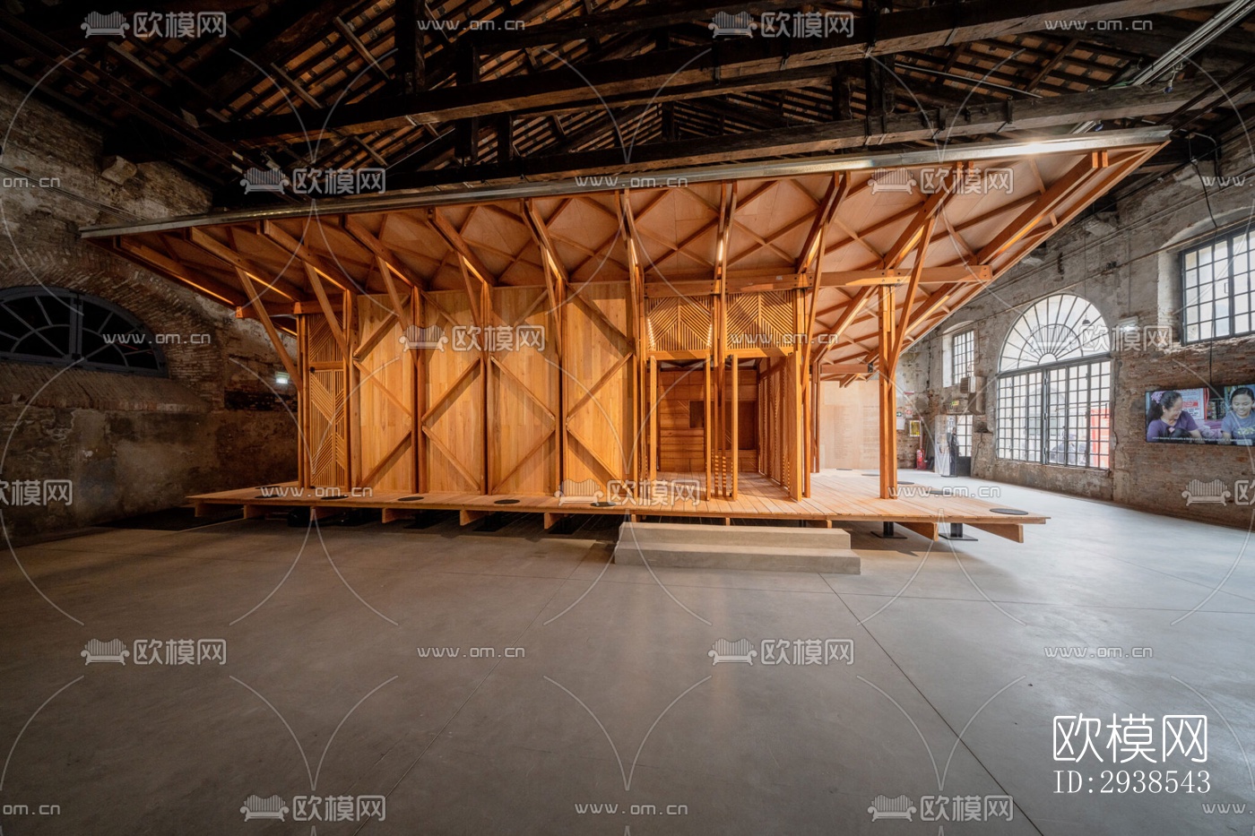 工业风展览展厅效果图下载（渲染图16）