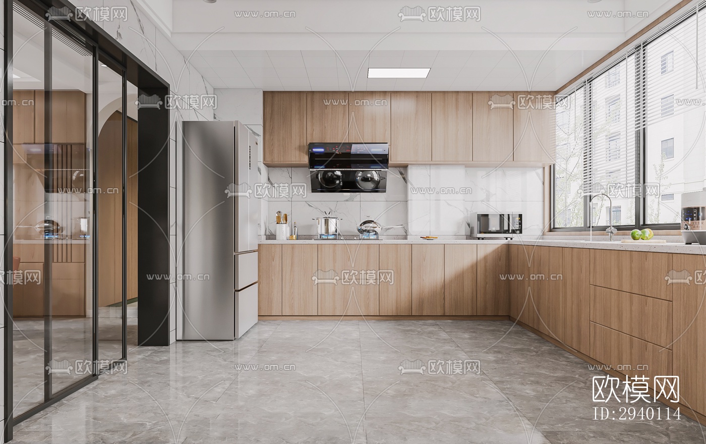 北欧平层效果图下载（渲染图1）