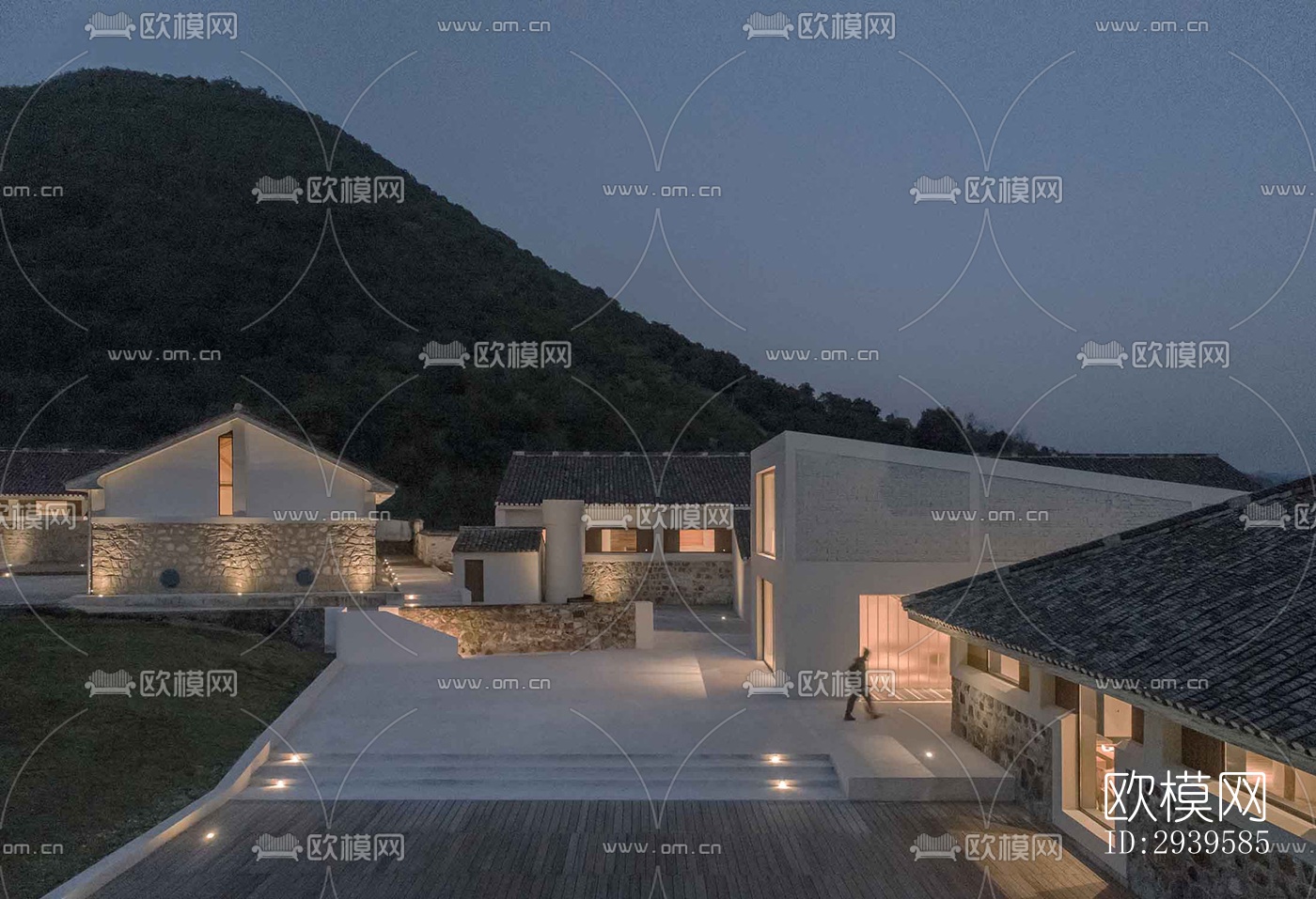 现代酒店民宿效果图下载（渲染图6）