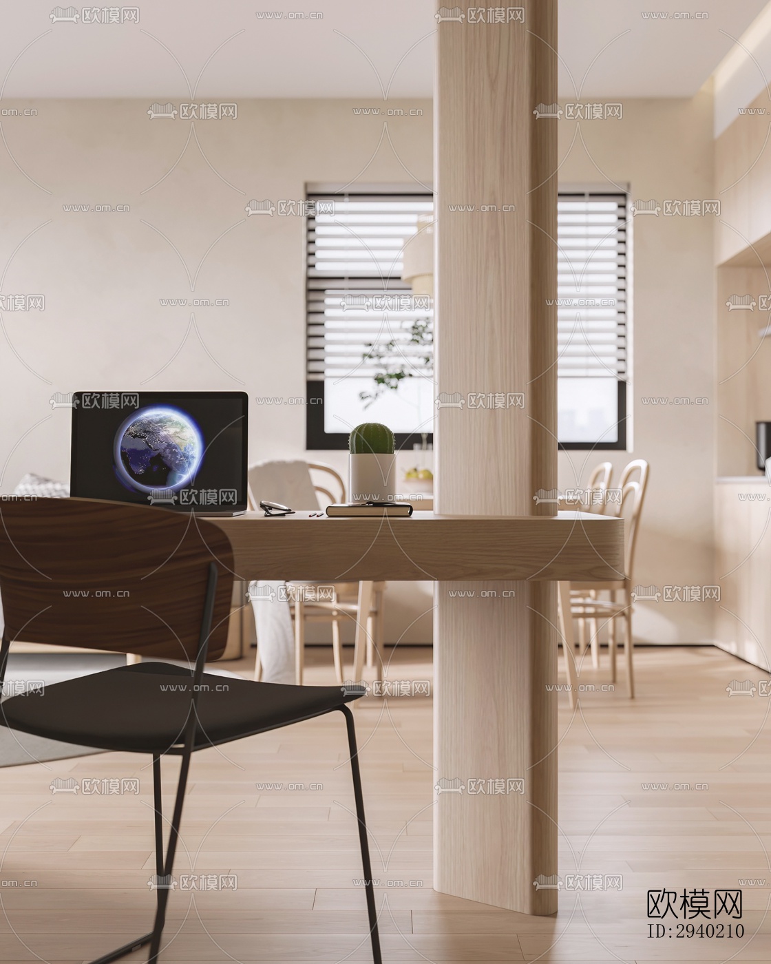 日式平层效果图下载（渲染图10）