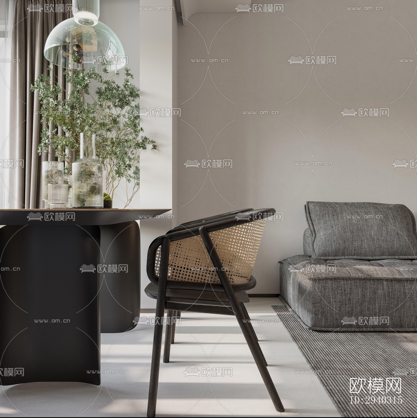 现代平层效果图下载（渲染图2）