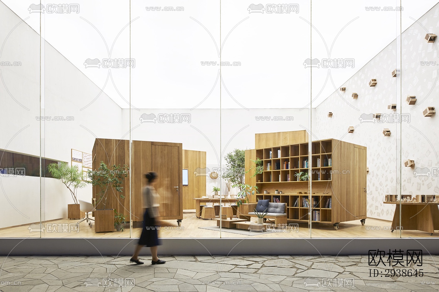 现代展览展厅效果图下载（渲染图10）